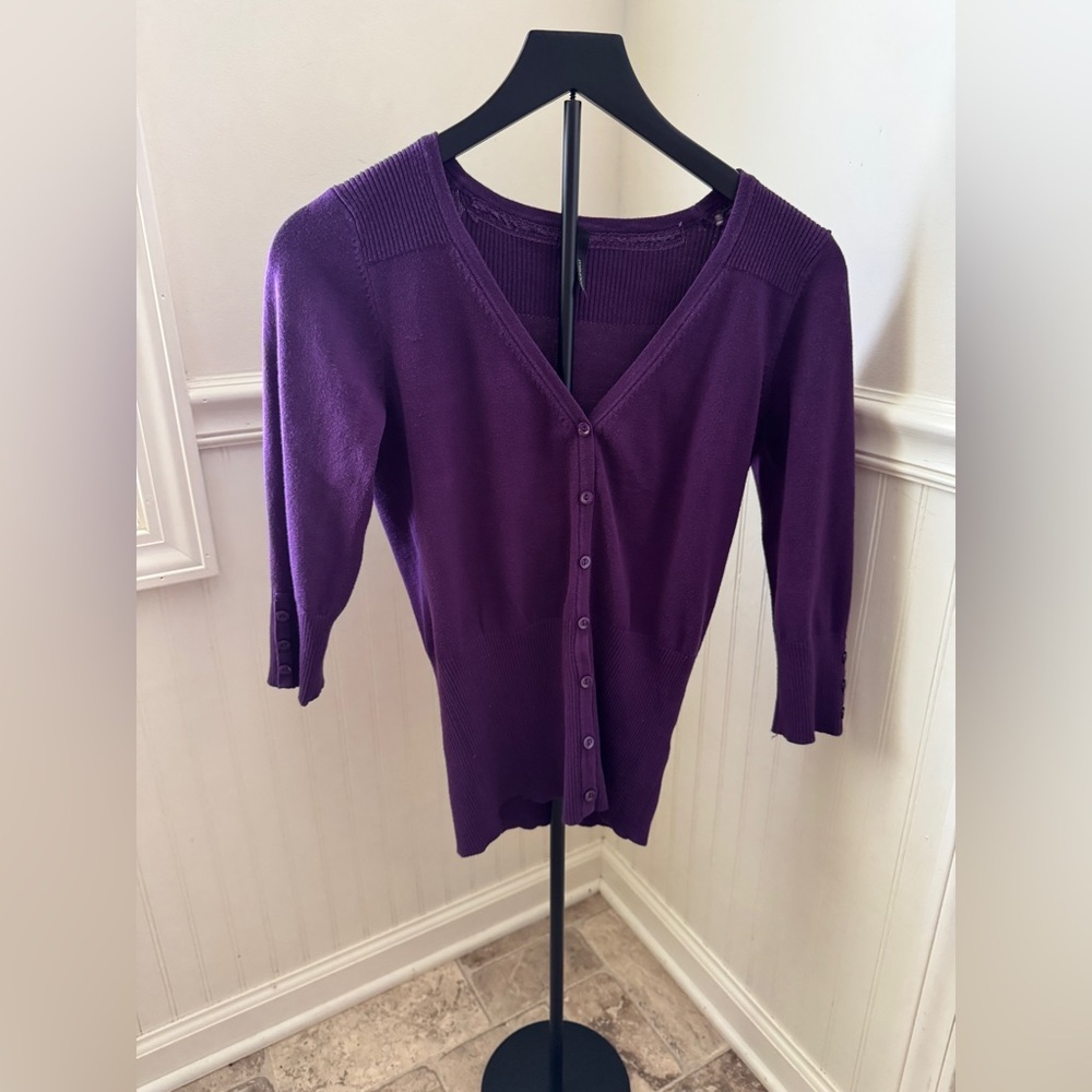 Maurices‎ Deep Purple Cardigan Sweater
